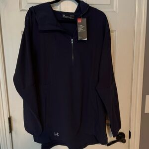 Womens Underarmour Heat Gear Hooded Jacket Blue Size Large